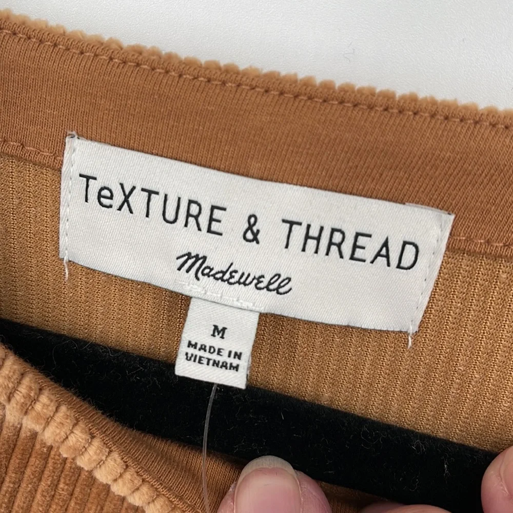 Madewell Texture & Thread Corduroy Swing Top size M - Picture 3 of 7
